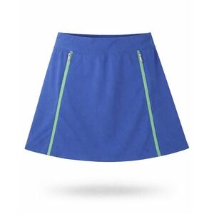 RLX Ralph Lauren Womens Golf Tennis Skort Blue Mint Green Zip Pockets Size Small